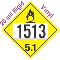 Oxidizer Class 5.1 UN1513 20mil Rigid Vinyl DOT Placard