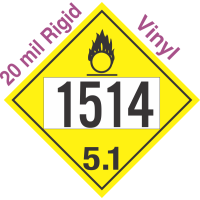 Oxidizer Class 5.1 UN1514 20mil Rigid Vinyl DOT Placard