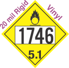 Oxidizer Class 5.1 UN1746 20mil Rigid Vinyl DOT Placard