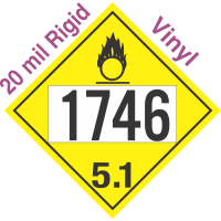 Oxidizer Class 5.1 UN1746 20mil Rigid Vinyl DOT Placard