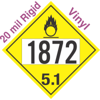 Oxidizer Class 5.1 UN1872 20mil Rigid Vinyl DOT Placard