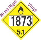 Oxidizer Class 5.1 UN1873 20mil Rigid Vinyl DOT Placard