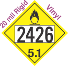 Oxidizer Class 5.1 UN2426 20mil Rigid Vinyl DOT Placard