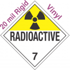 Radioactive Class 7 UN3322 20mil Rigid Vinyl DOT Placard