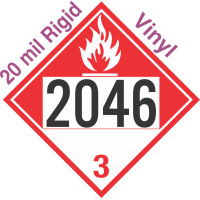 Combustible Class 3 UN2046 20mil Rigid Vinyl DOT Placard