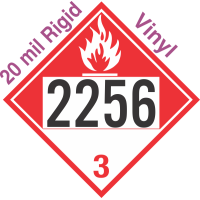 Combustible Class 3 UN2256 20mil Rigid Vinyl DOT Placard