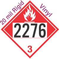 Combustible Class 3 UN2276 20mil Rigid Vinyl DOT Placard