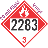 Combustible Class 3 UN2283 20mil Rigid Vinyl DOT Placard