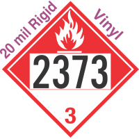 Combustible Class 3 UN2373 20mil Rigid Vinyl DOT Placard