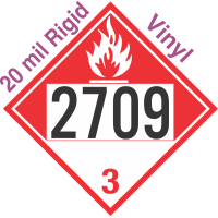 Combustible Class 3 UN2709 20mil Rigid Vinyl DOT Placard