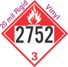 Combustible Class 3 UN2752 20mil Rigid Vinyl DOT Placard