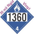Dangerous When Wet Class 4.3 UN1360 20mil Rigid Vinyl DOT Placard