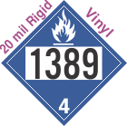 Dangerous When Wet Class 4.3 UN1389 20mil Rigid Vinyl DOT Placard