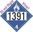 Dangerous When Wet Class 4.3 UN1391 20mil Rigid Vinyl DOT Placard