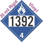 Dangerous When Wet Class 4.3 UN1392 20mil Rigid Vinyl DOT Placard