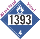 Dangerous When Wet Class 4.3 UN1393 20mil Rigid Vinyl DOT Placard