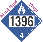 Dangerous When Wet Class 4.3 UN1396 20mil Rigid Vinyl DOT Placard