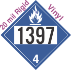 Dangerous When Wet Class 4.3 UN1397 20mil Rigid Vinyl DOT Placard