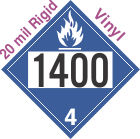 Dangerous When Wet Class 4.3 UN1400 20mil Rigid Vinyl DOT Placard