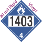 Dangerous When Wet Class 4.3 UN1403 20mil Rigid Vinyl DOT Placard