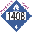 Dangerous When Wet Class 4.3 UN1408 20mil Rigid Vinyl DOT Placard