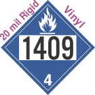 Dangerous When Wet Class 4.3 UN1409 20mil Rigid Vinyl DOT Placard