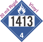 Dangerous When Wet Class 4.3 UN1413 20mil Rigid Vinyl DOT Placard