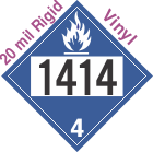 Dangerous When Wet Class 4.3 UN1414 20mil Rigid Vinyl DOT Placard