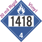 Dangerous When Wet Class 4.3 UN1418 20mil Rigid Vinyl DOT Placard