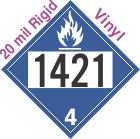 Dangerous When Wet Class 4.3 UN1421 20mil Rigid Vinyl DOT Placard
