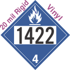 Dangerous When Wet Class 4.3 UN1422 20mil Rigid Vinyl DOT Placard