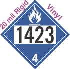 Dangerous When Wet Class 4.3 UN1423 20mil Rigid Vinyl DOT Placard