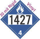 Dangerous When Wet Class 4.3 UN1427 20mil Rigid Vinyl DOT Placard
