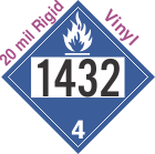 Dangerous When Wet Class 4.3 UN1432 20mil Rigid Vinyl DOT Placard
