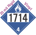 Dangerous When Wet Class 4.3 UN1714 20mil Rigid Vinyl DOT Placard