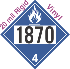 Dangerous When Wet Class 4.3 UN1870 20mil Rigid Vinyl DOT Placard