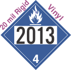 Dangerous When Wet Class 4.3 UN2013 20mil Rigid Vinyl DOT Placard