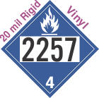 Dangerous When Wet Class 4.3 UN2257 20mil Rigid Vinyl DOT Placard