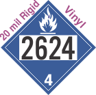 Dangerous When Wet Class 4.3 UN2624 20mil Rigid Vinyl DOT Placard