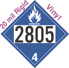 Dangerous When Wet Class 4.3 UN2805 20mil Rigid Vinyl DOT Placard