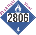 Dangerous When Wet Class 4.3 UN2806 20mil Rigid Vinyl DOT Placard