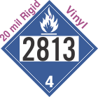 Dangerous When Wet Class 4.3 UN2813 20mil Rigid Vinyl DOT Placard