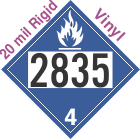 Dangerous When Wet Class 4.3 UN2835 20mil Rigid Vinyl DOT Placard