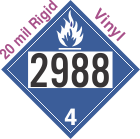 Dangerous When Wet Class 4.3 UN2988 20mil Rigid Vinyl DOT Placard