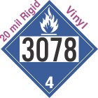 Dangerous When Wet Class 4.3 UN3078 20mil Rigid Vinyl DOT Placard