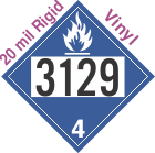 Dangerous When Wet Class 4.3 UN3129 20mil Rigid Vinyl DOT Placard