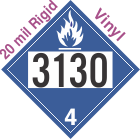 Dangerous When Wet Class 4.3 UN3130 20mil Rigid Vinyl DOT Placard