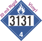 Dangerous When Wet Class 4.3 UN3131 20mil Rigid Vinyl DOT Placard