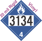 Dangerous When Wet Class 4.3 UN3134 20mil Rigid Vinyl DOT Placard