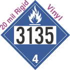 Dangerous When Wet Class 4.3 UN3135 20mil Rigid Vinyl DOT Placard